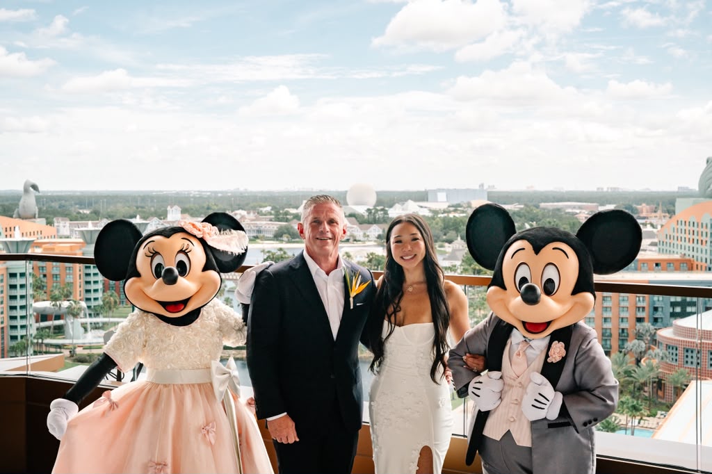 Caitlyn & Gary with Mickey & Minnie